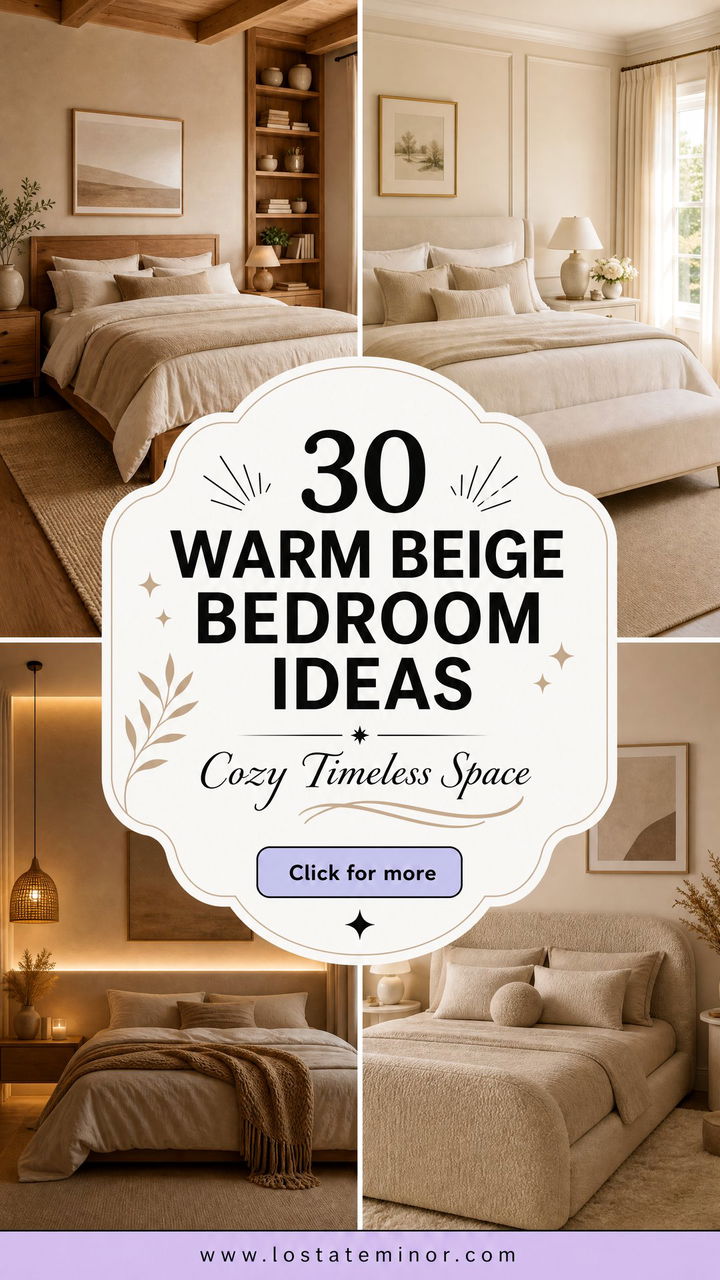 30 Warm Beige Bedroom Ideas for a Cozy and Timeless Space - 30 Warm Beige Bedroom Ideas for a Cozy and Timeless Space