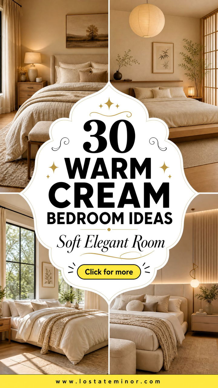 30 Warm Cream Bedroom Ideas for a Soft and Elegant Room - 30 Warm Cream Bedroom Ideas for a Soft and Elegant Room