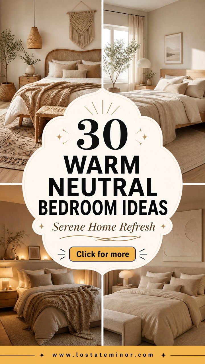 30 Warm Neutral Bedroom Ideas for a Serene Home Refresh - 30 Warm Neutral Bedroom Ideas for a Serene Home Refresh