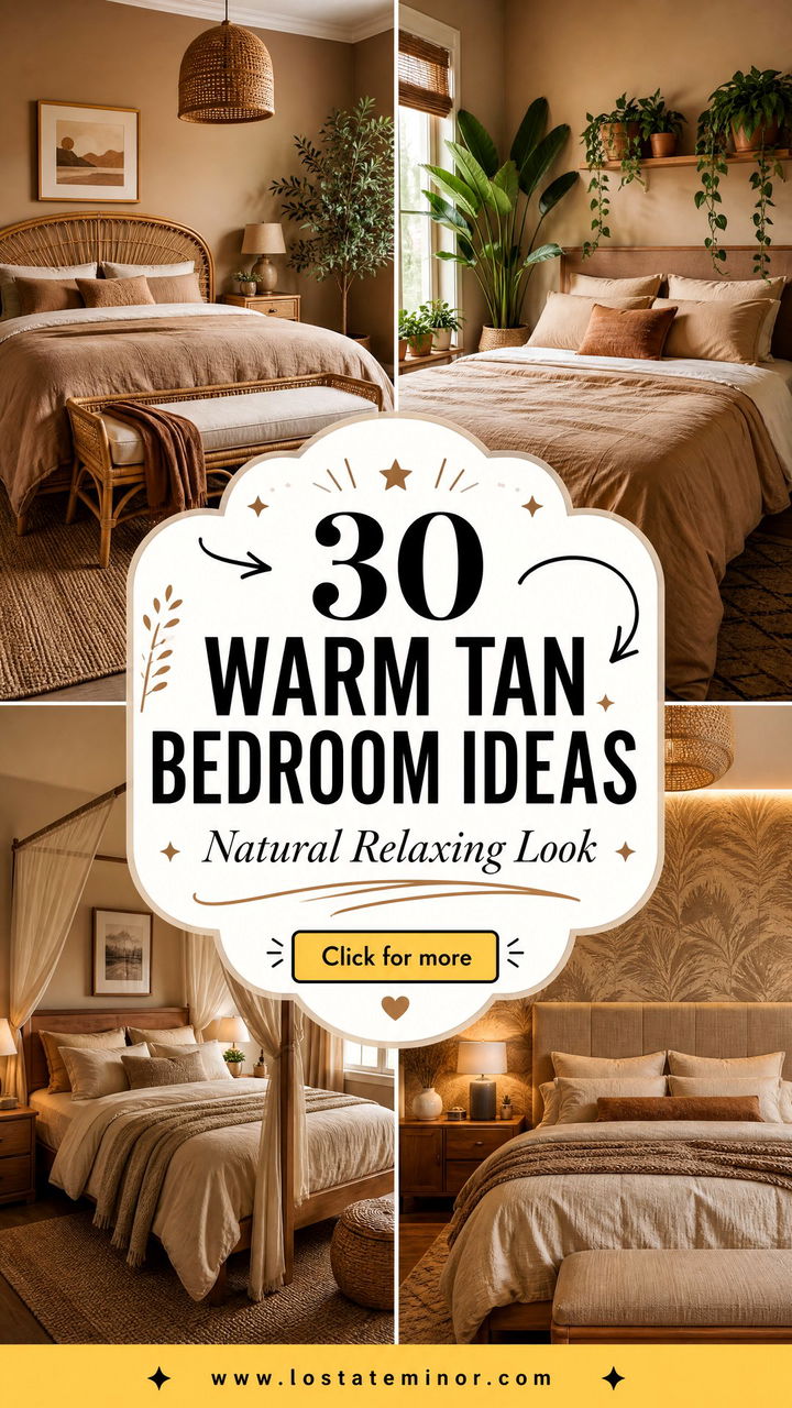 30 Warm Tan Bedroom Ideas for a Natural and Relaxing Look - 30 Warm Tan Bedroom Ideas for a Natural and Relaxing Look