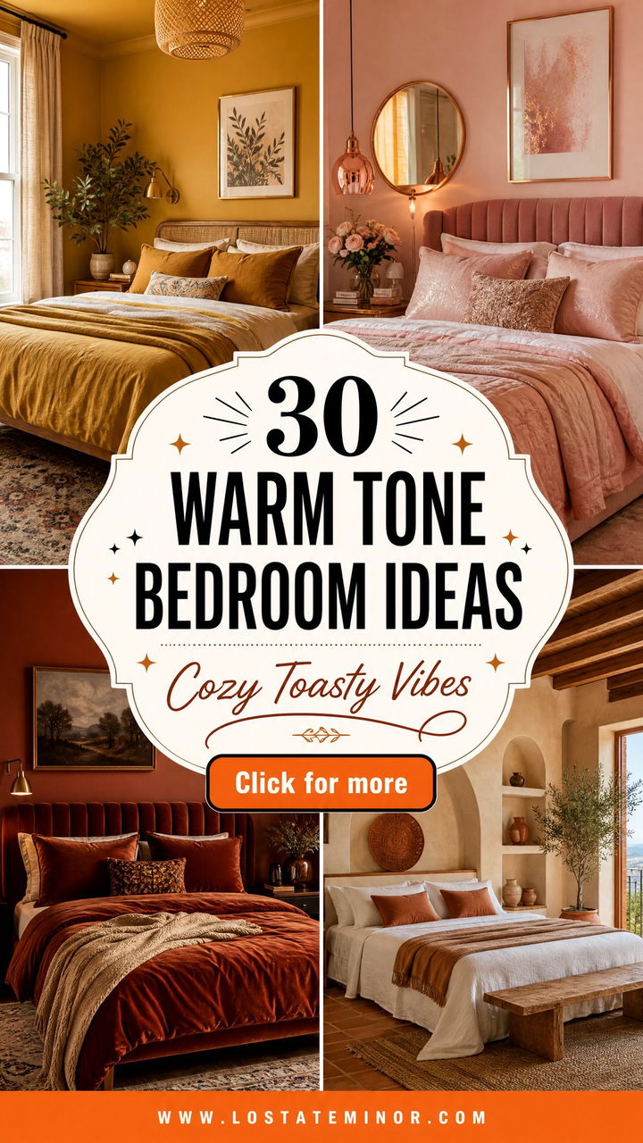 30 Warm Tone Bedroom Ideas to Make Your Space Feel Cozy - 30 Warm Tone Bedroom Ideas to Make Your Space Feel Cozy