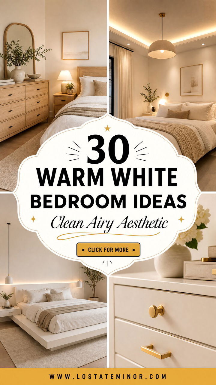 30 Warm White Bedroom Ideas for a Clean and Airy Aesthetic - 30 Warm White Bedroom Ideas for a Clean and Airy Aesthetic