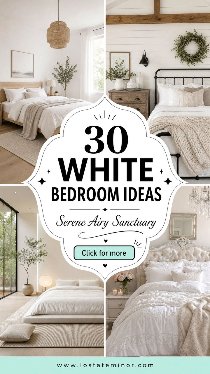 30 White Bedroom Ideas for a Serene and Airy Sanctuary - 30 White Bedroom Ideas for a Serene and Airy Sanctuary