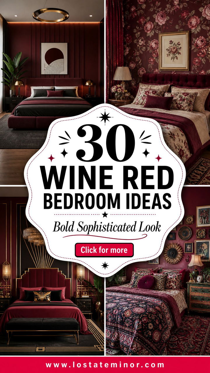 30 Wine Red Bedroom Ideas for a Bold and Sophisticated Look - 30 Wine Red Bedroom Ideas for a Bold and Sophisticated Look