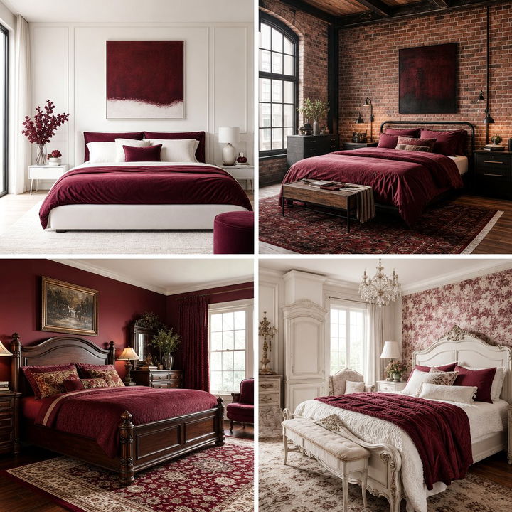 30 Wine Red Bedroom Ideas for a Bold and Sophisticated Look