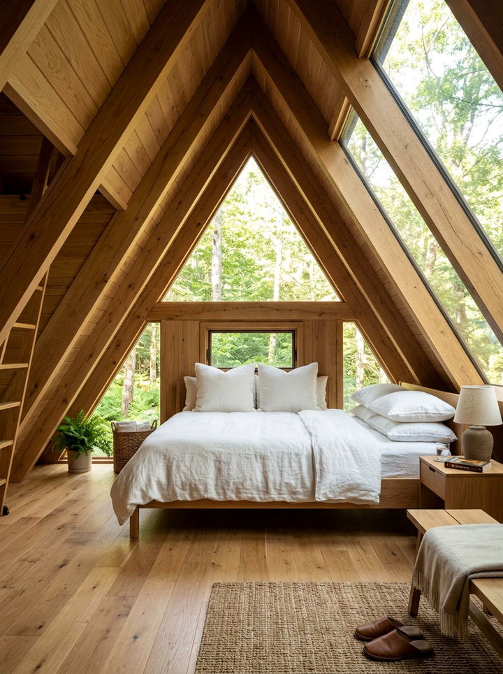 A Frame Treehouse Bed - 30 treehouse bedroom ideas