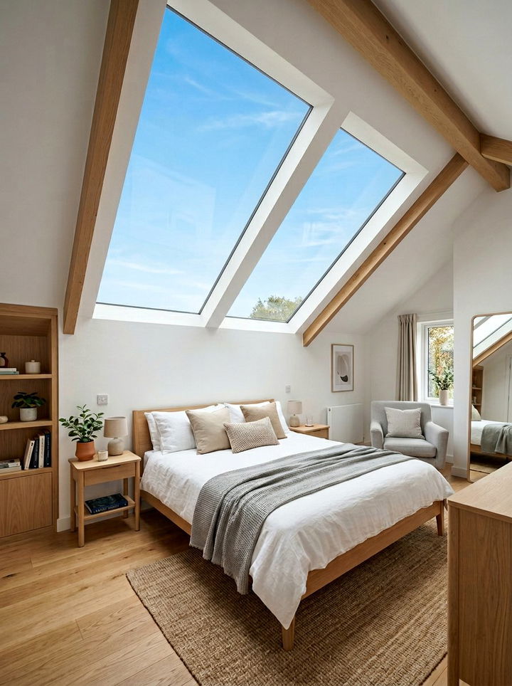 ATTIC BEDROOM WITH SKYLIGHTS - 30 attic bedroom ideas