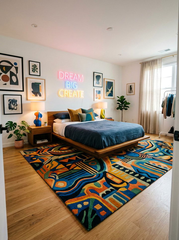 Abstract Art Area Rug - 30 bedroom area rugs