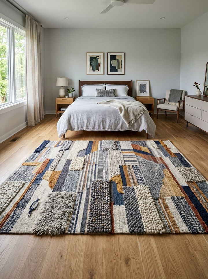 Abstract patchwork weave - 30 patchwork bedroom ideas