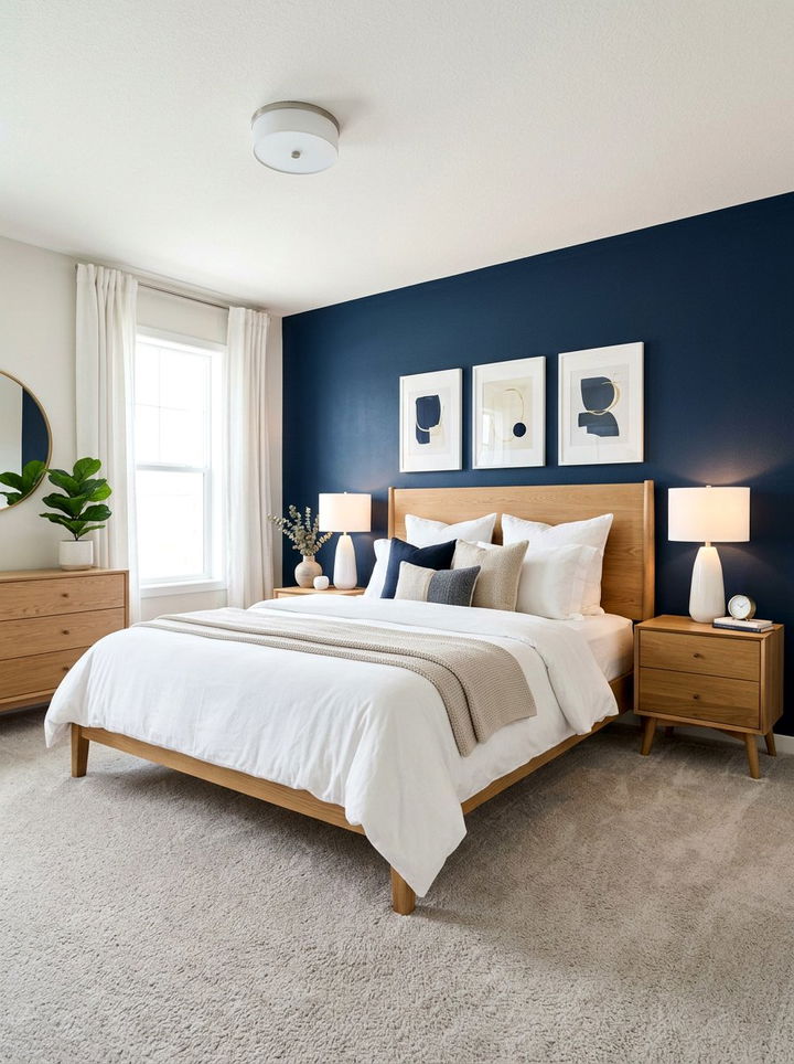 Accent Bedroom Wall - 30 inexpensive bedroom ideas