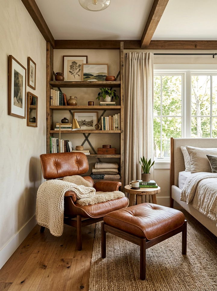 Accent Chair With Ottoman - 30 bedroom seating arrangements ideas