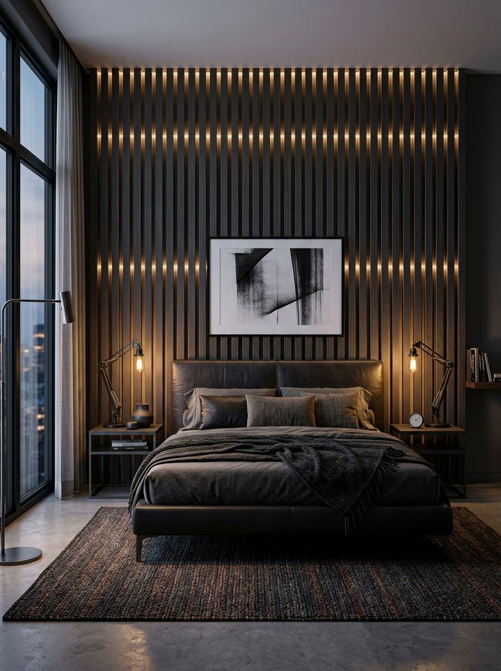 Accent wall led lighting - 30 bedroom led strip lights ideas