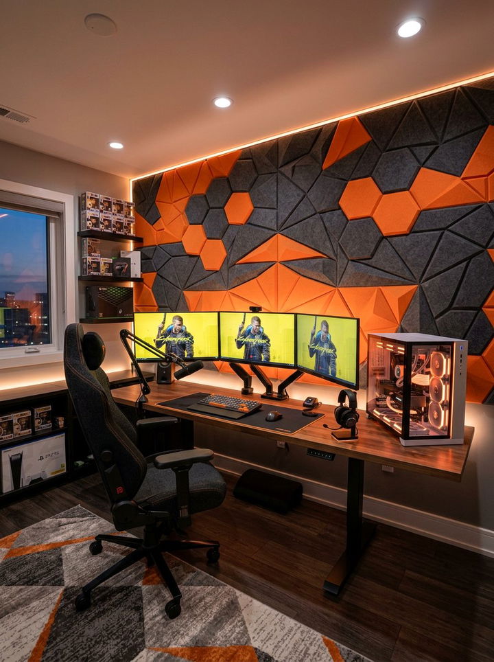 Acoustic Foam Panel - 30 video game bedroom ideas