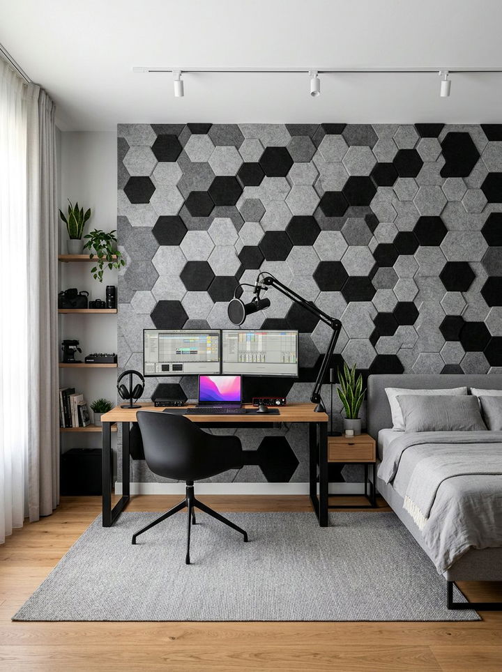 Acoustic Panel Room - 30 streaming setup bedroom ideas