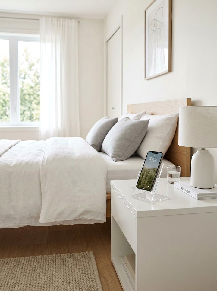 Acrylic Clear Device Stand - 30 bedroom charging stations