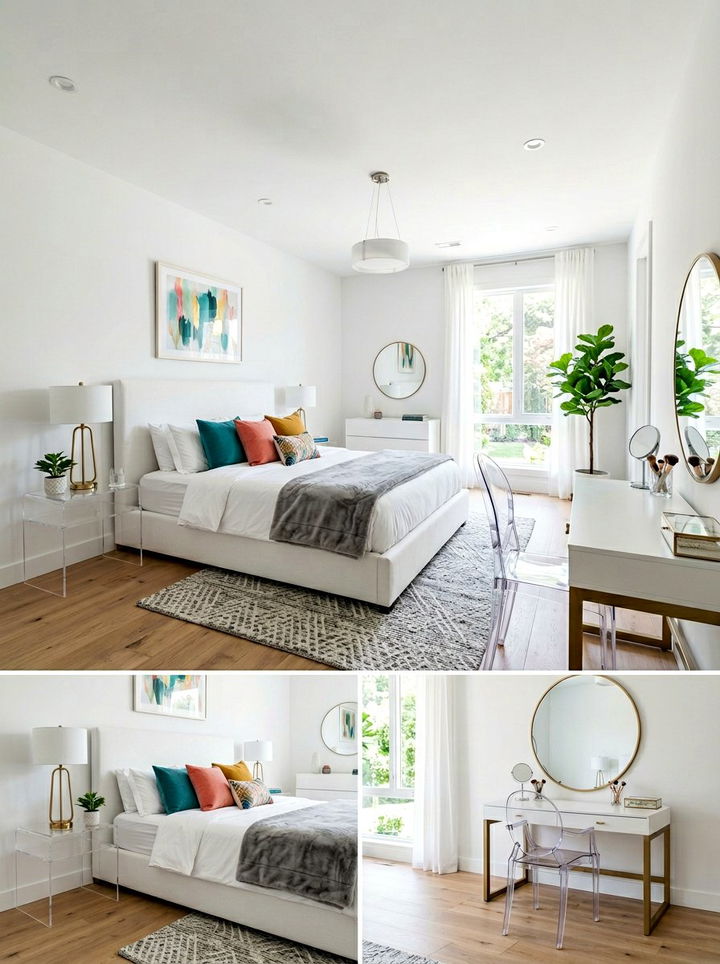 Acrylic Furniture Modern Bedroom - 30 modern glam bedroom ideas