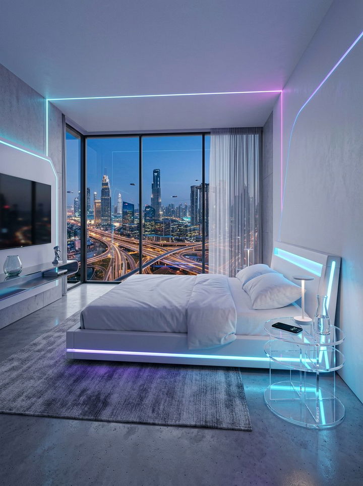 Acrylic Round Nightstand - 30 bedroom round nightstands