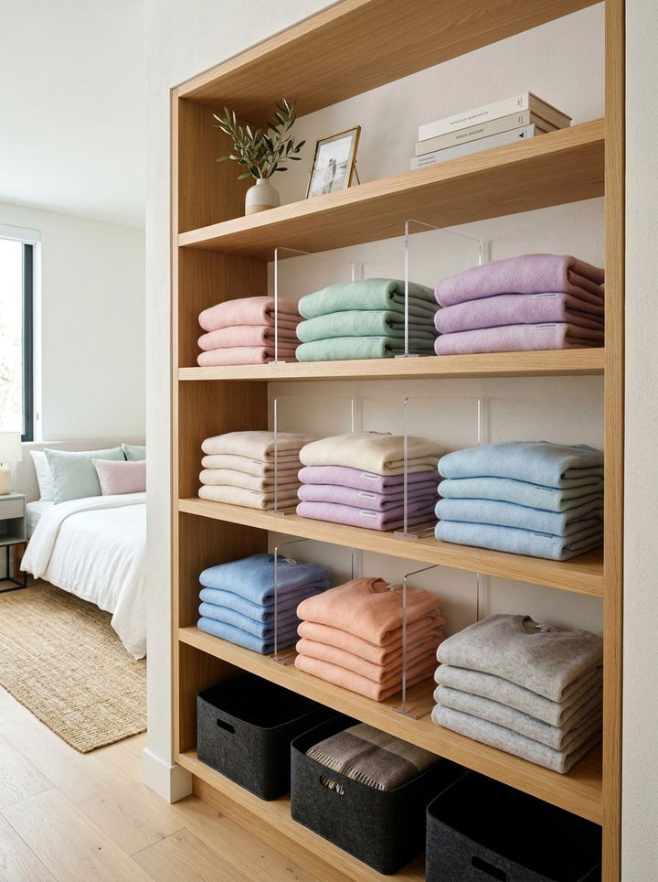 Acrylic Shelf Dividers - 30 bedroom closet organizers