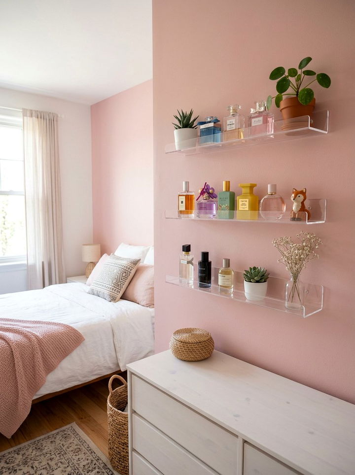 Acrylic Wall Shelves Bedroom - 30 bedroom wall storage ideas
