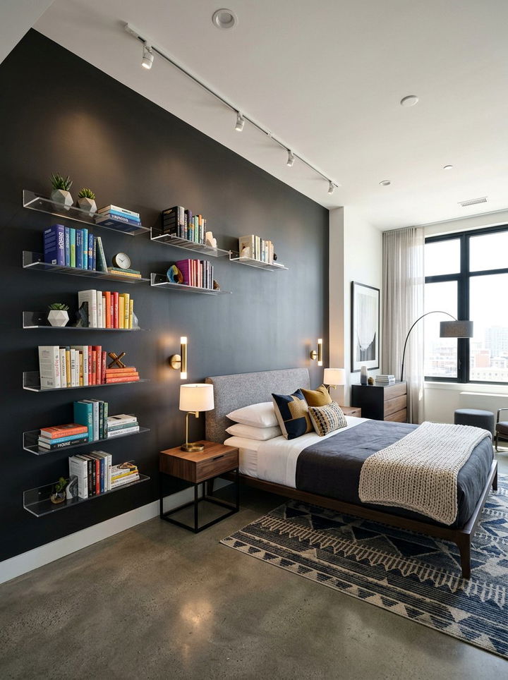 Acrylic clear shelf - 30 bedroom book displays