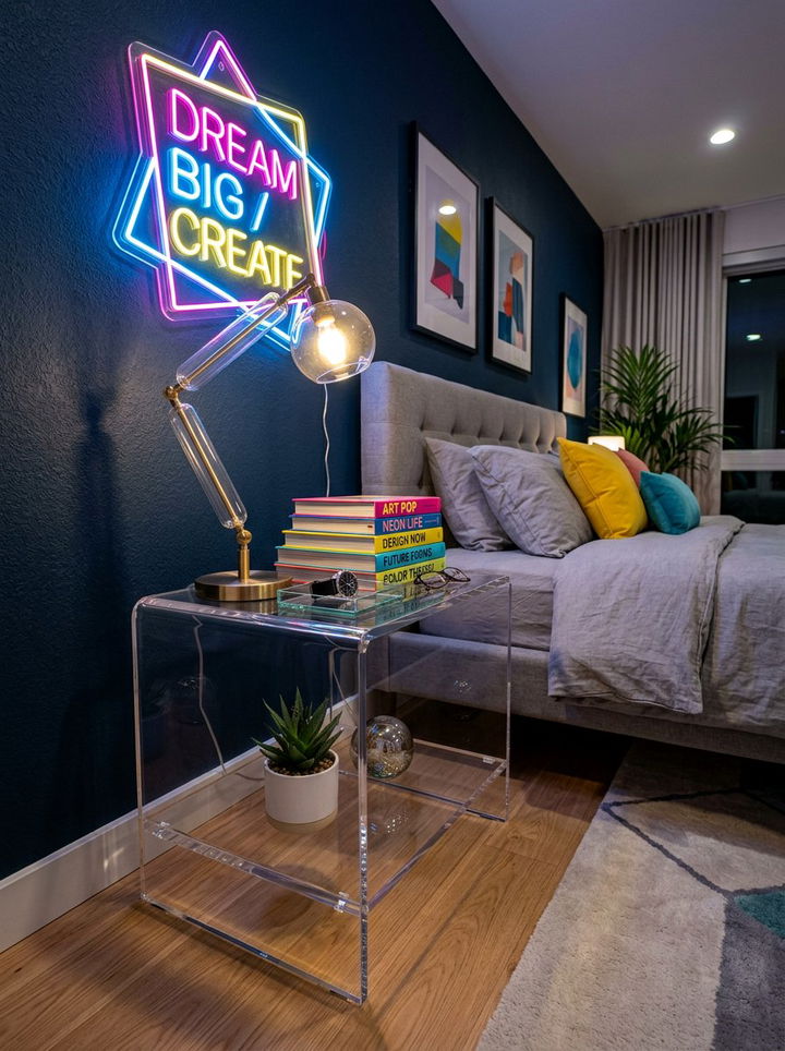 Acrylic nightstand - 30 bedroom modern nightstands