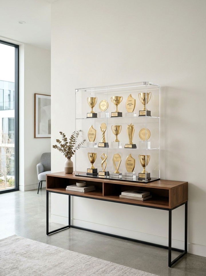 Acrylic trophy case - 30 bedroom trophy display ideas