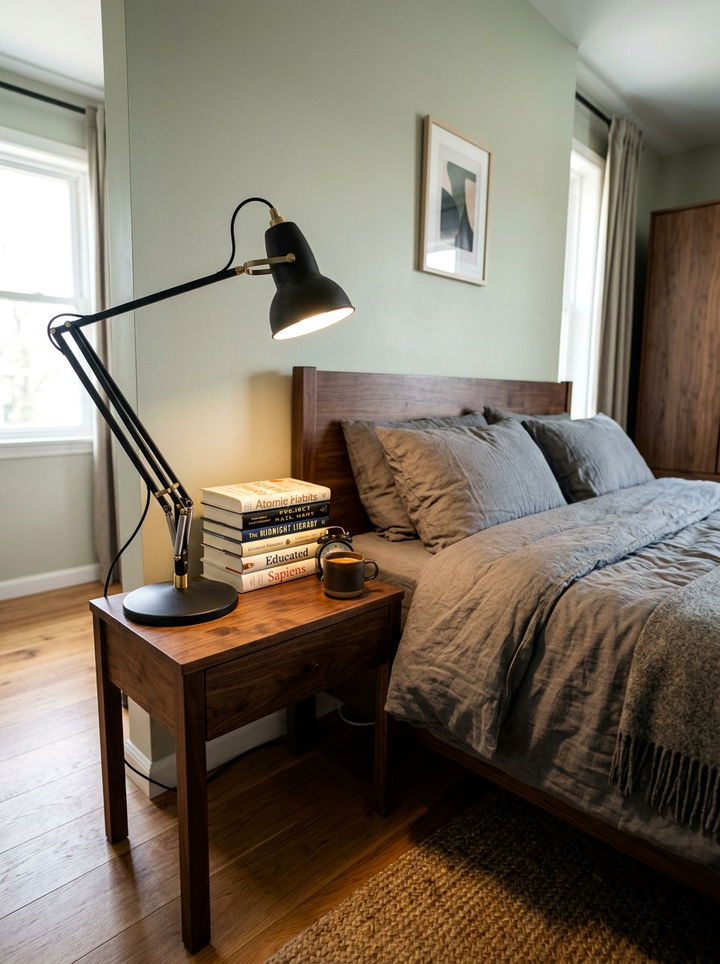 Adjustable Metal Reading Lamp - 30 bedroom bedside lamps