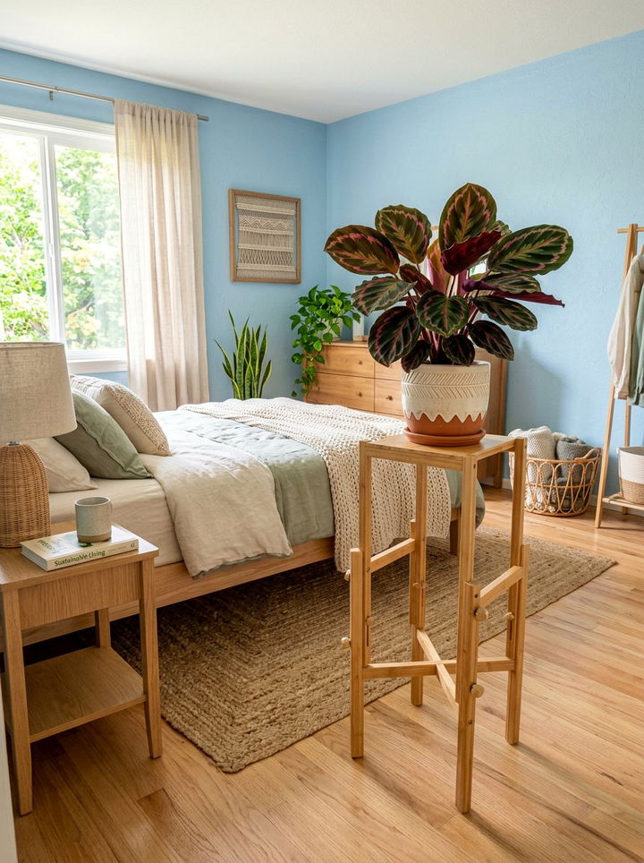 Adjustable bamboo plant stand - 30 bedroom plant stands