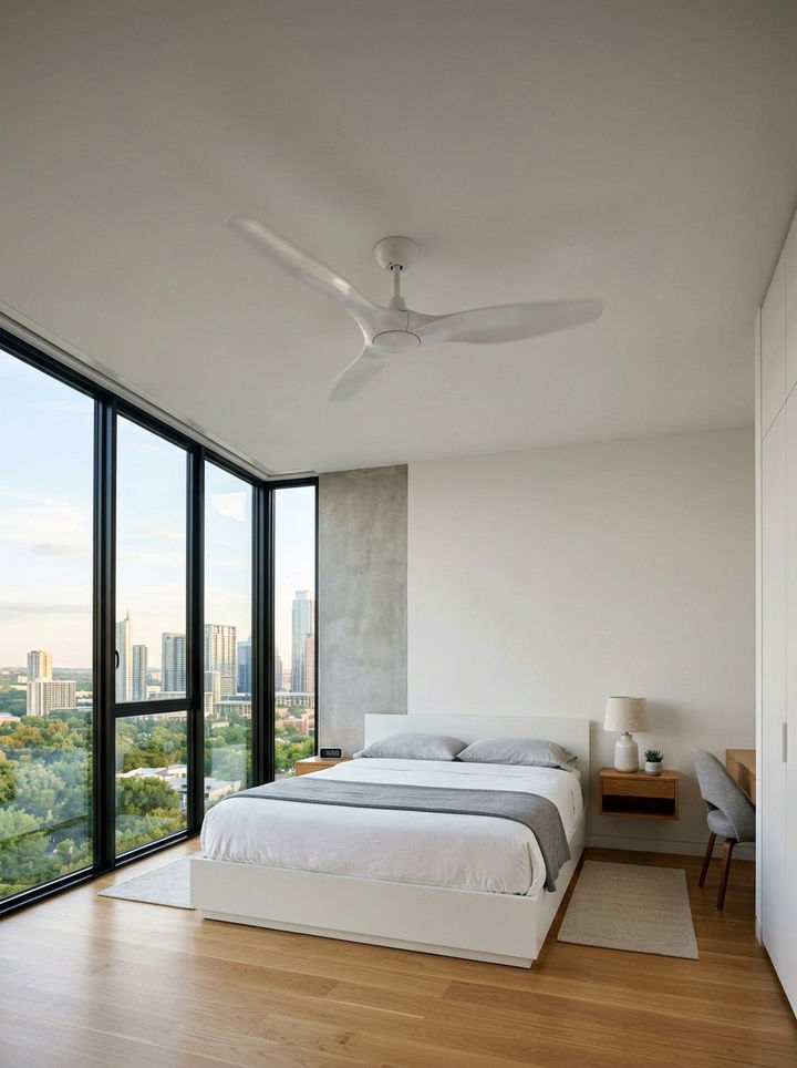 Aerodynamic Three Blade Fan - 30 bedroom ceiling fans