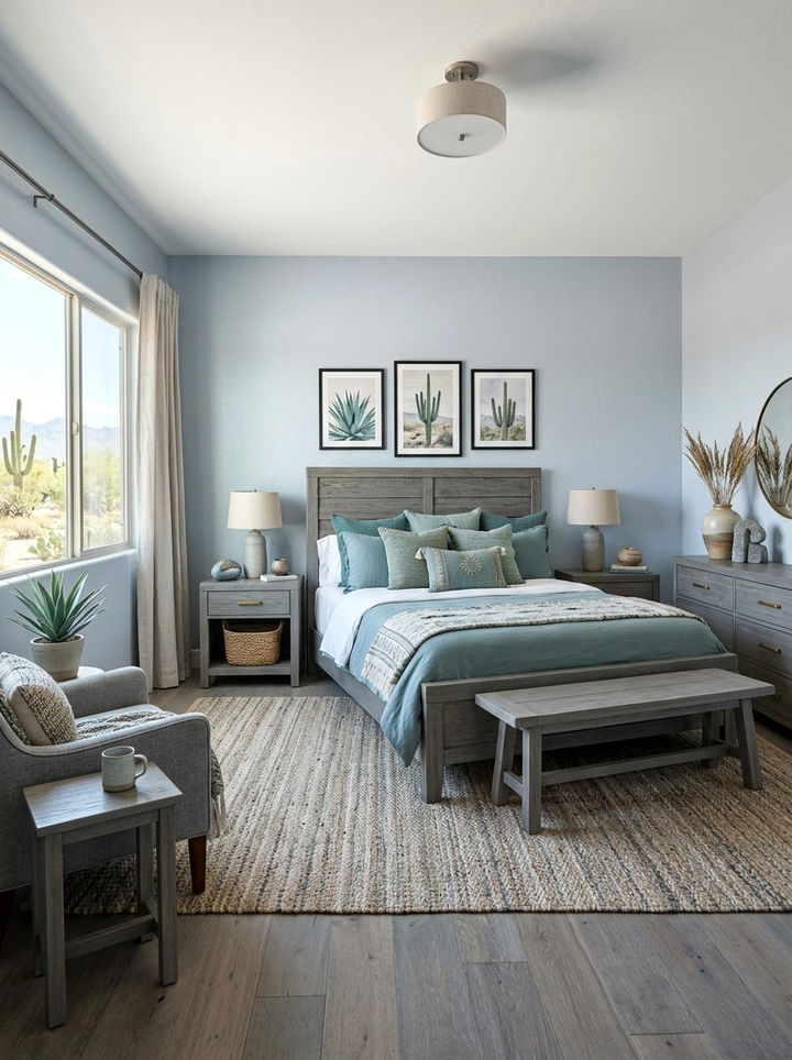 Agave Blue Bedroom - 30 desert bedroom color ideas