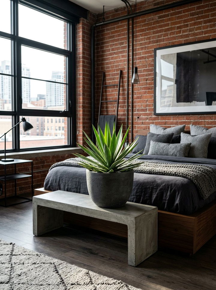 Agave indoor plant design - 30 bedroom succulents