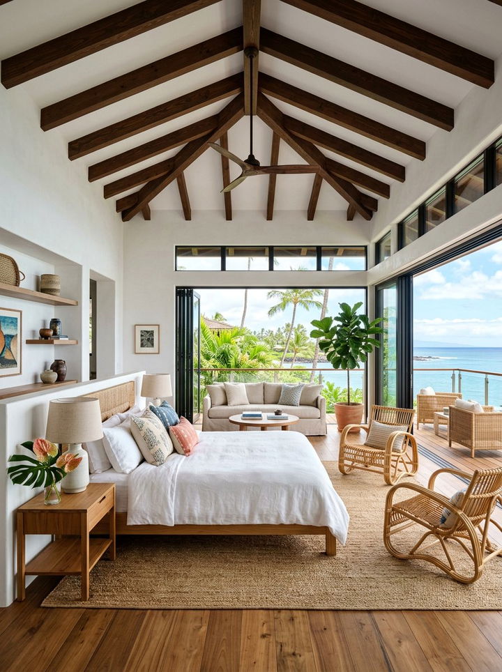 Airy Hawaiian Master Suite - 30 Hawaiian bedroom ideas