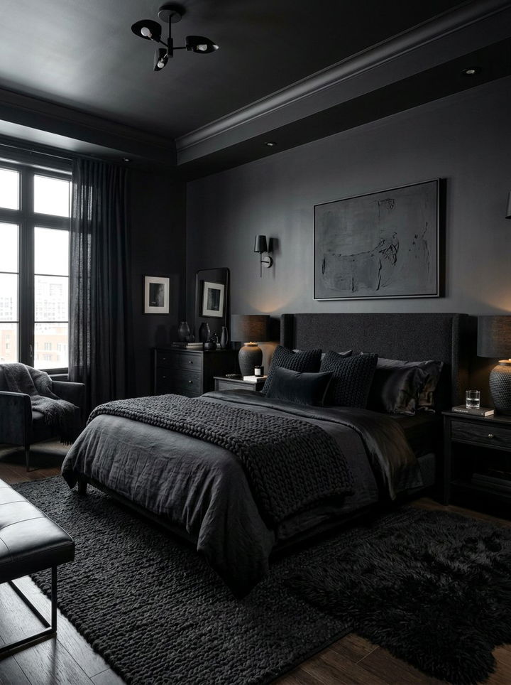 All Black Bedroom Decor - 30 modern black bedroom ideas