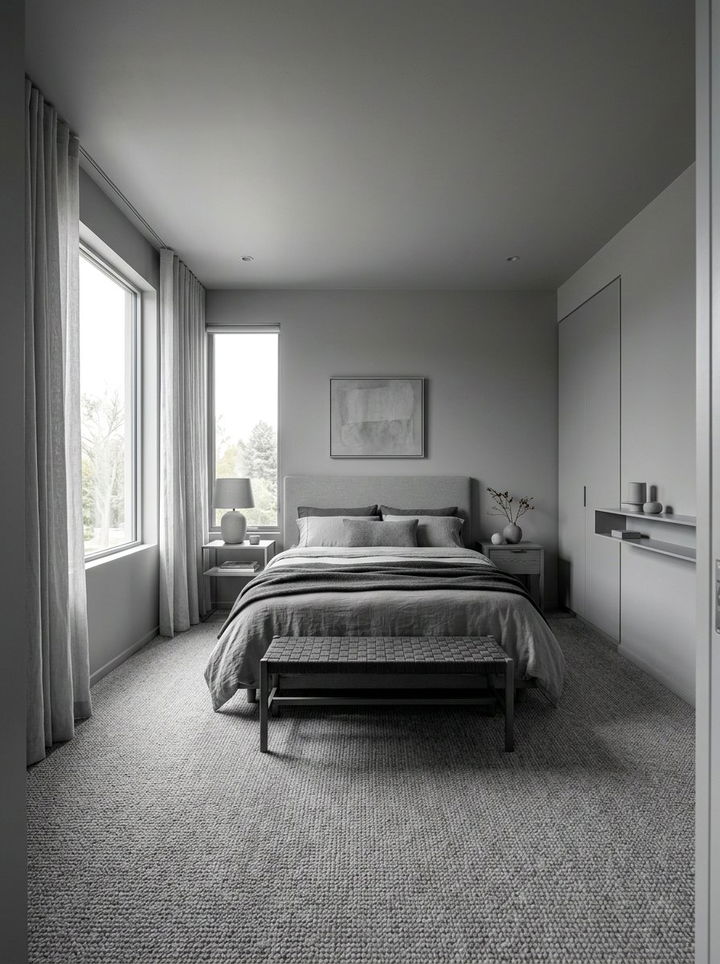 All Gray Minimalist Bedroom - 30 minimalist gray bedroom ideas