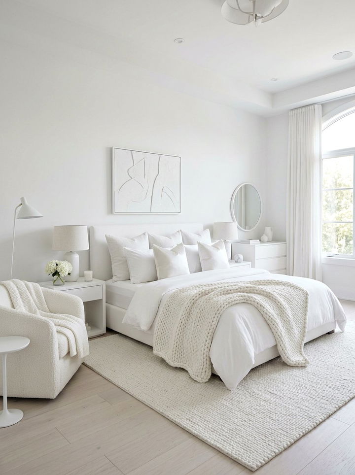 All White Bedroom - 30 sanctuary bedroom ideas