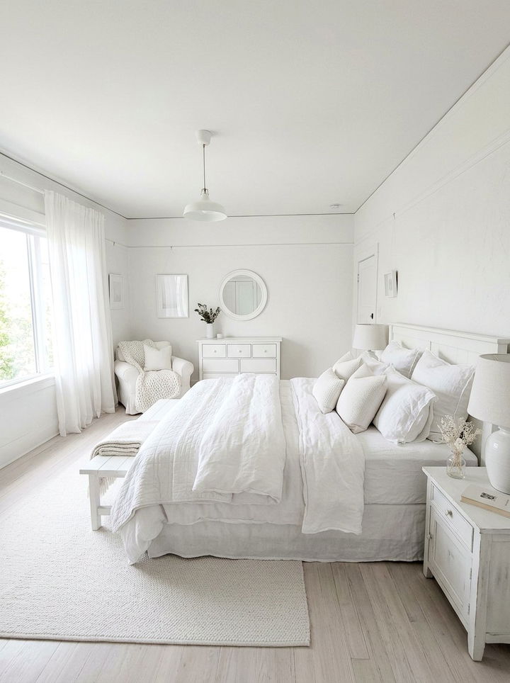 All White Bedroom - 30 townhouse bedroom ideas