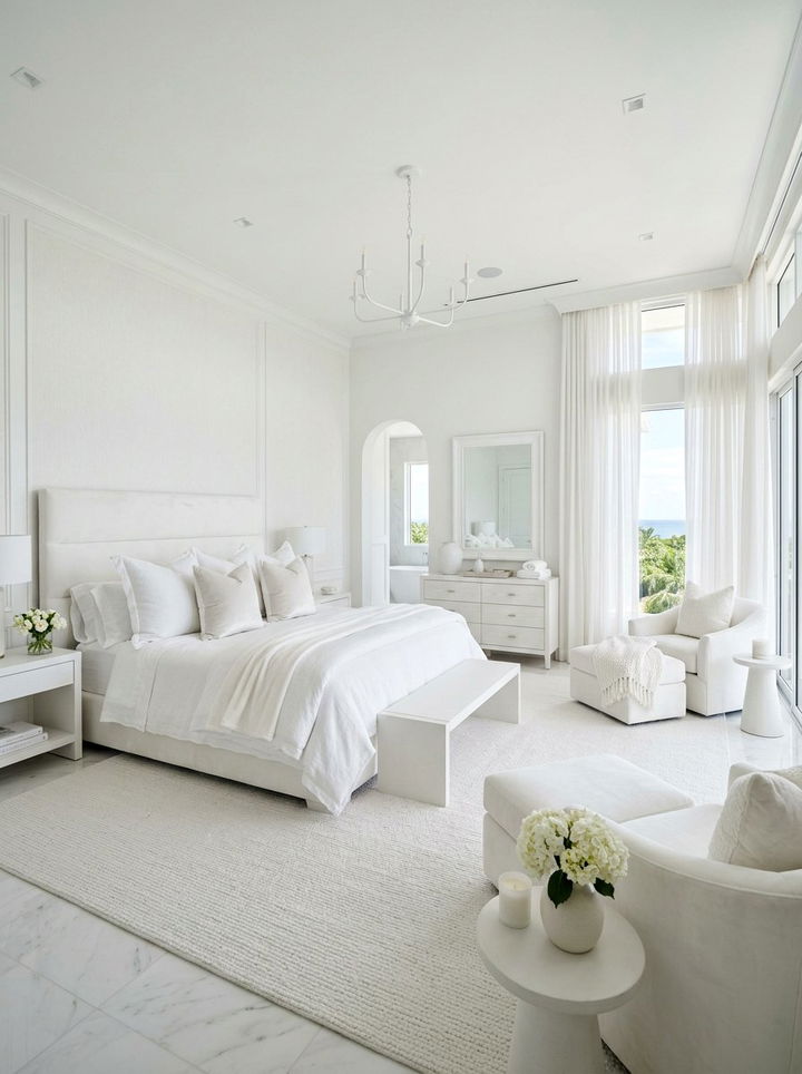 All White Master Bedroom - 30 white bedroom decor ideas