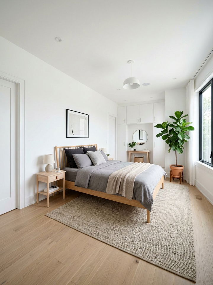 All white walls - 30 Danish bedroom ideas
