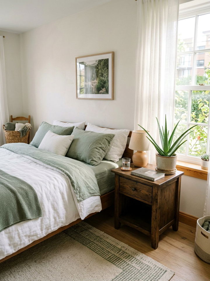 Aloe vera bedside placement - 30 bedroom succulents