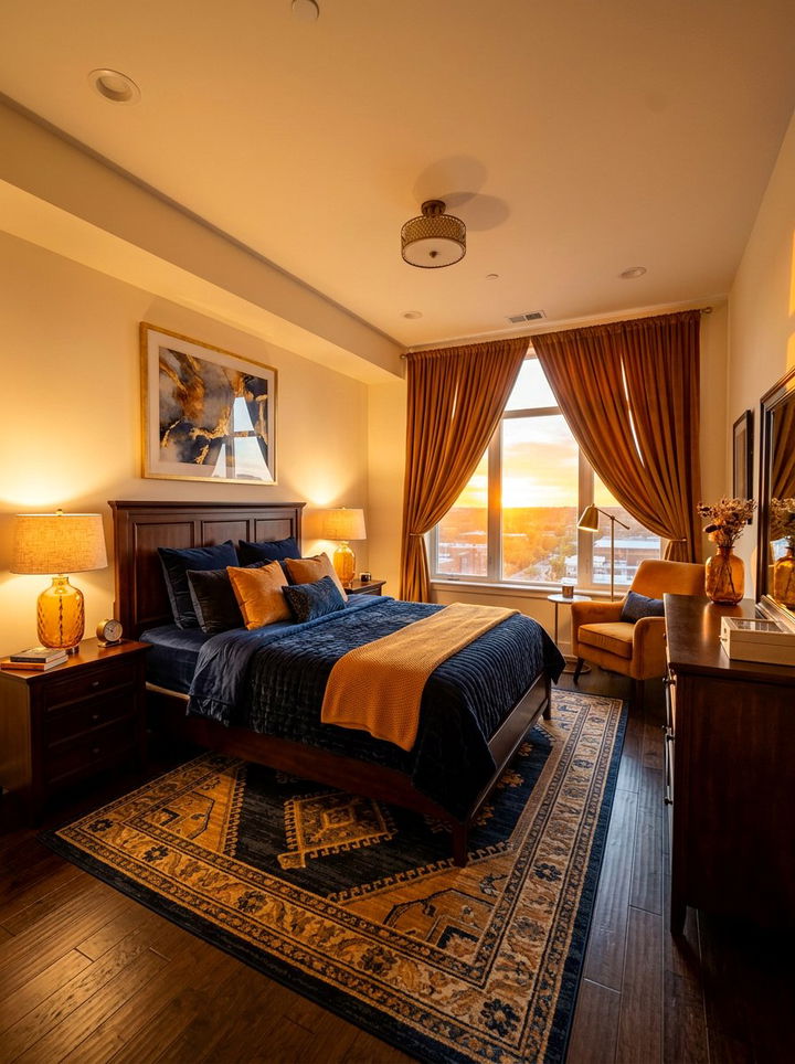 Amber Bedroom - 30 autumn inspired bedroom color ideas