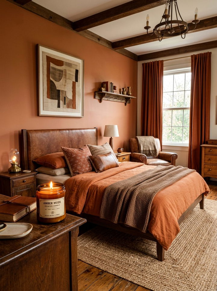 Amber Musk Candle - 30 bedroom scented candles