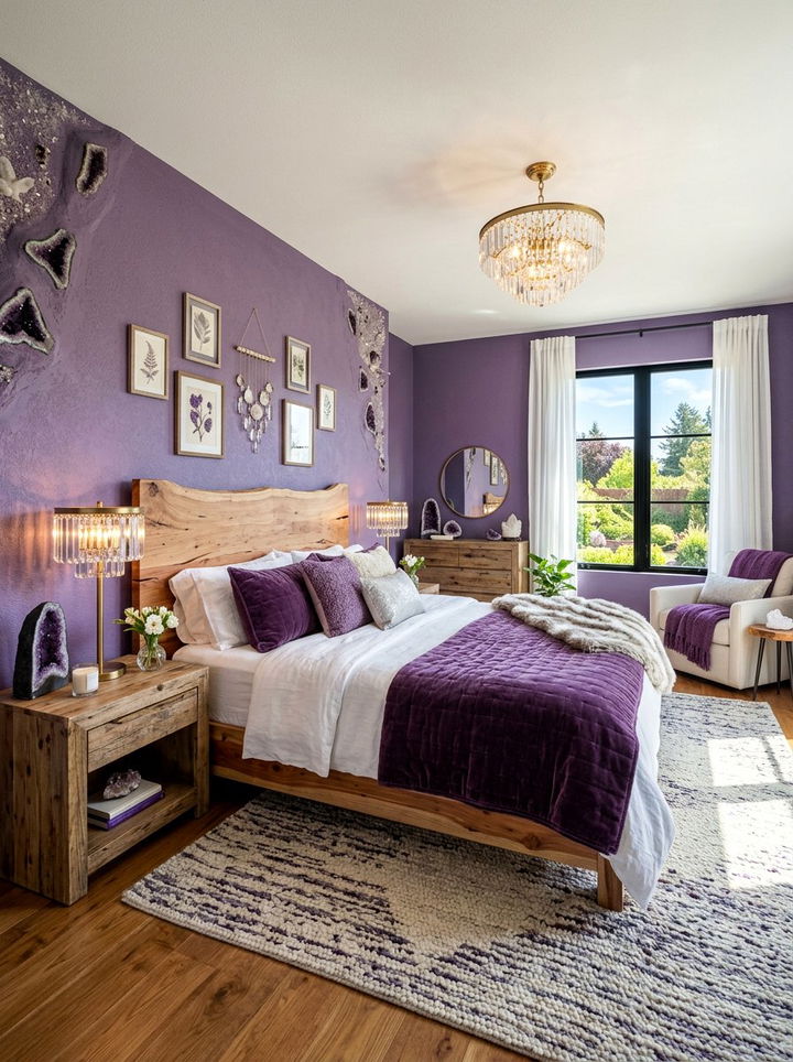 Amethyst Bedroom - 30 bedroom purple walls