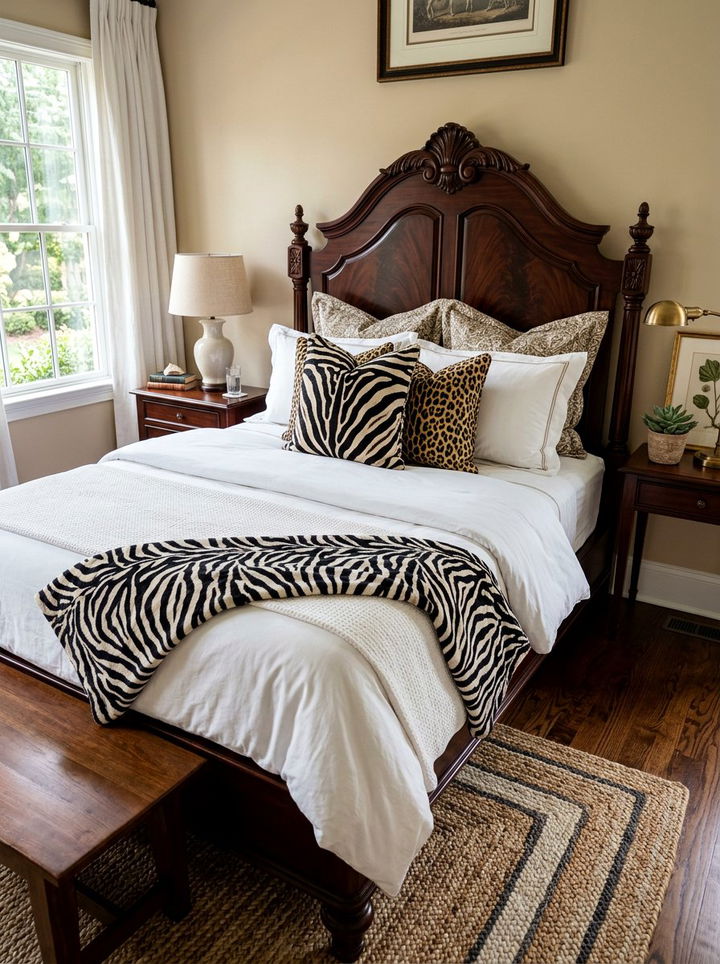 Animal Print Textile - 30 British colonial bedroom ideas