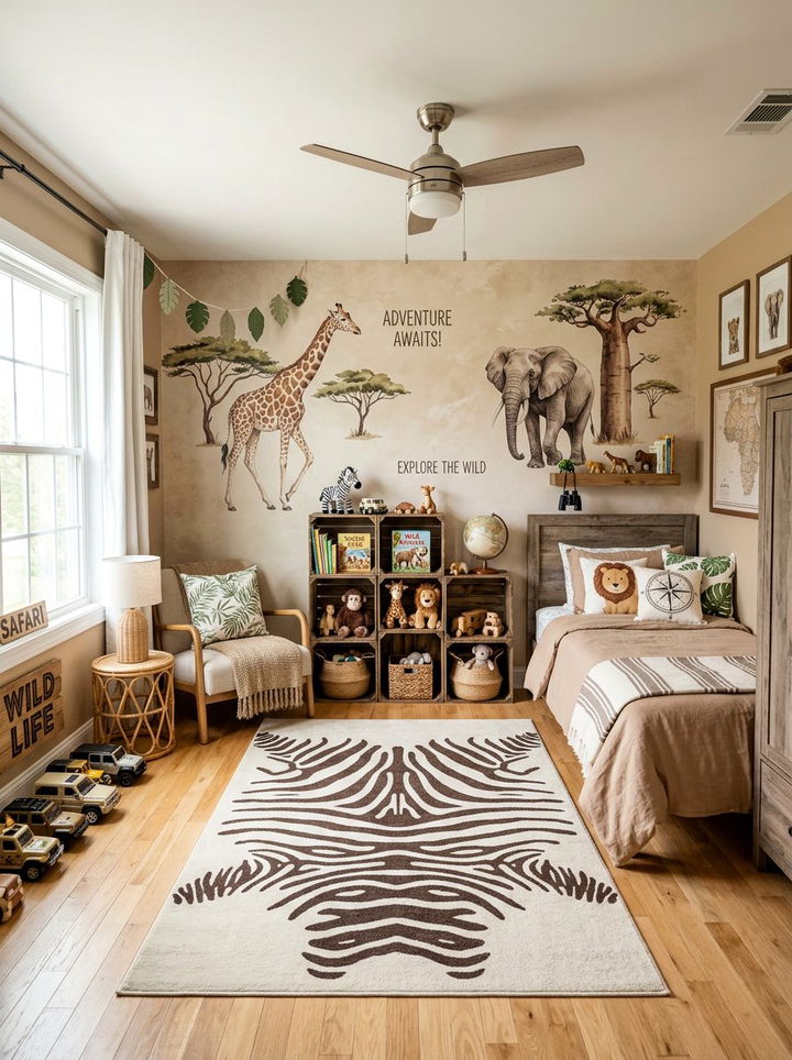 Animal Safari Room - 30 elementary age bedroom ideas
