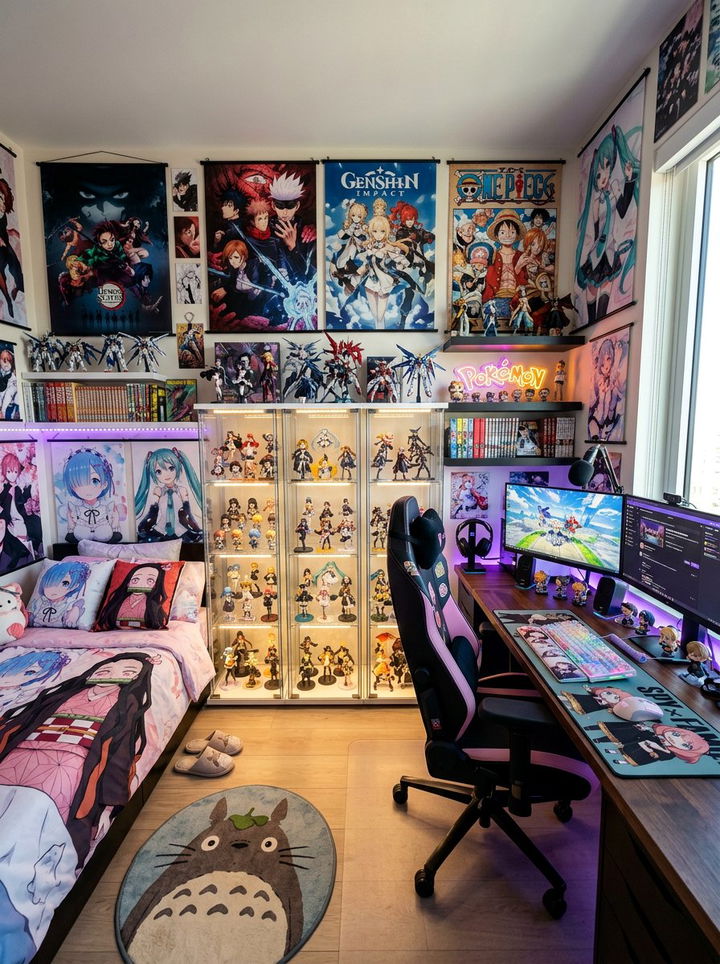 Anime Gaming Bedroom - 30 gaming bedroom ideas