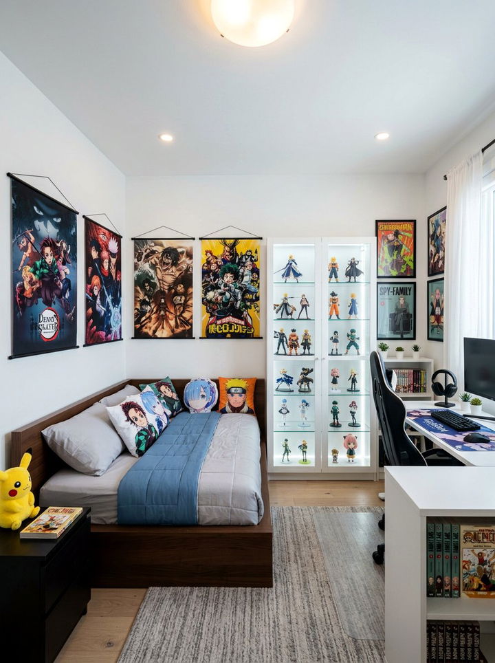 Anime Theme Bedroom - 30 geek bedroom ideas