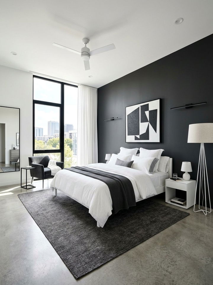 Anthracite Gray And White Bedroom - 30 gray and white bedroom color combo