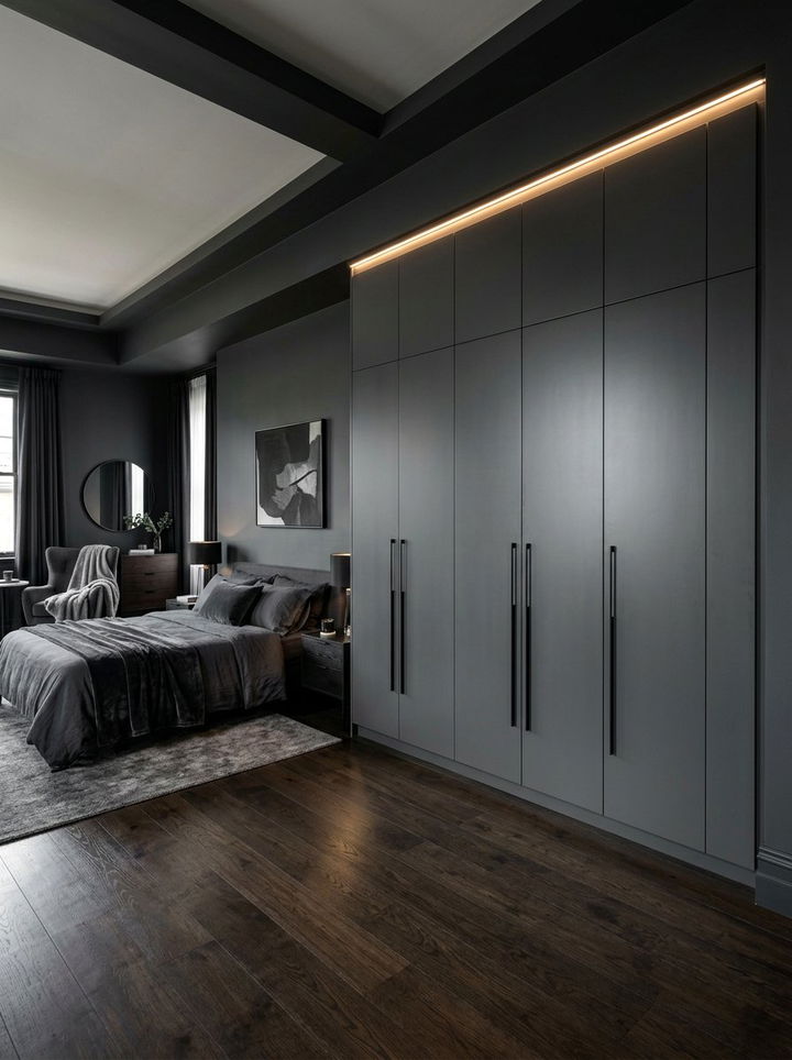 Anthracite Grey Wardrobe - 30 grey bedroom furniture ideas