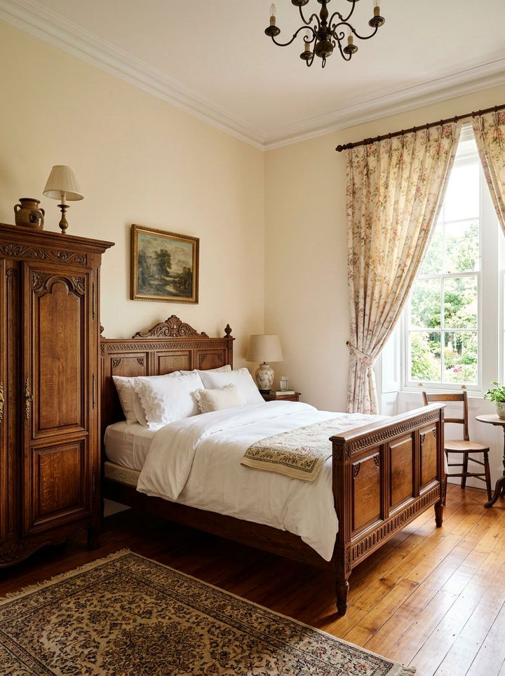 Antique Bed Frame - 30 character home bedroom ideas