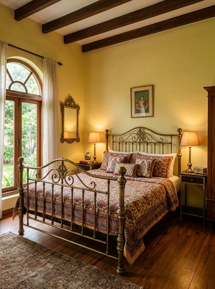 Antique Brass Frame - 30 Indian bedroom ideas